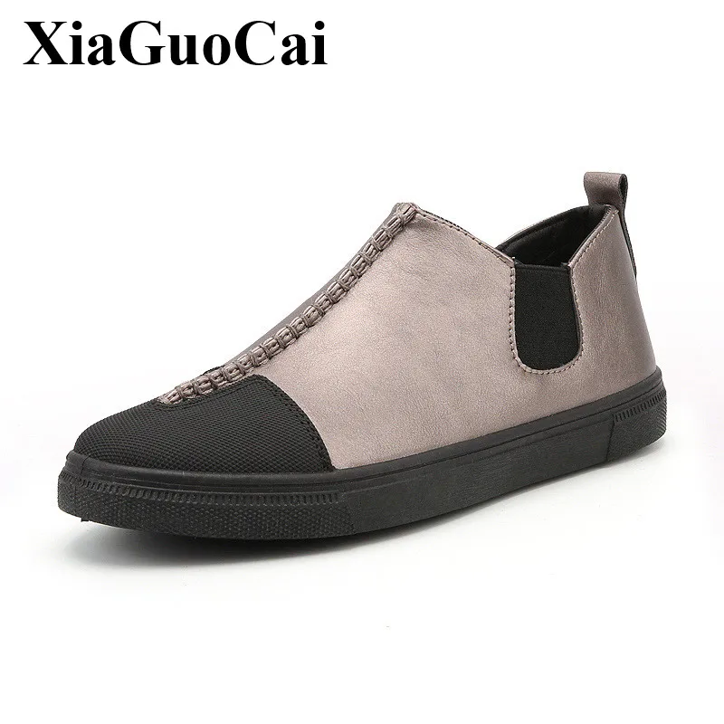 

New Men Casual Shoes Slip-on Loafers Soft Light Design Breathable Fashion White Black Student Flat Skate Leisure Shoes Driving