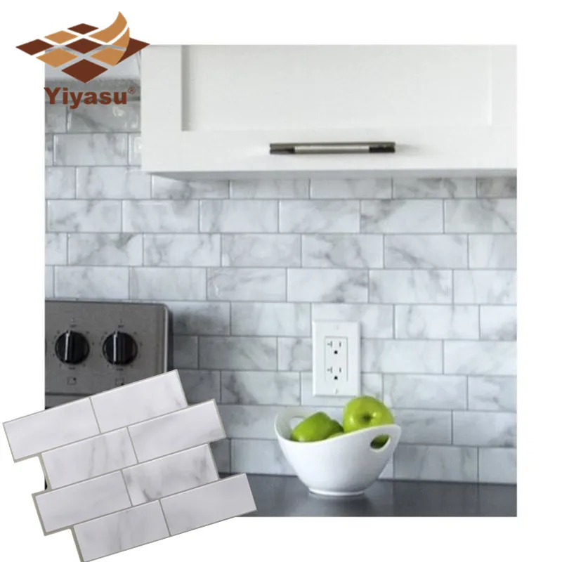 3D White Grey Marble Mosaic Peel and Stick Wall Tile Self Adhesive Backsplash Kitchen Bathroom Home Wall Decal Sticker Vinyl 3D White Grey Marble Mosaic Peel and Stick Wall Tile Self Adhesive Backsplash Kitchen Bathroom Home Wall Decal Sticker Vinyl