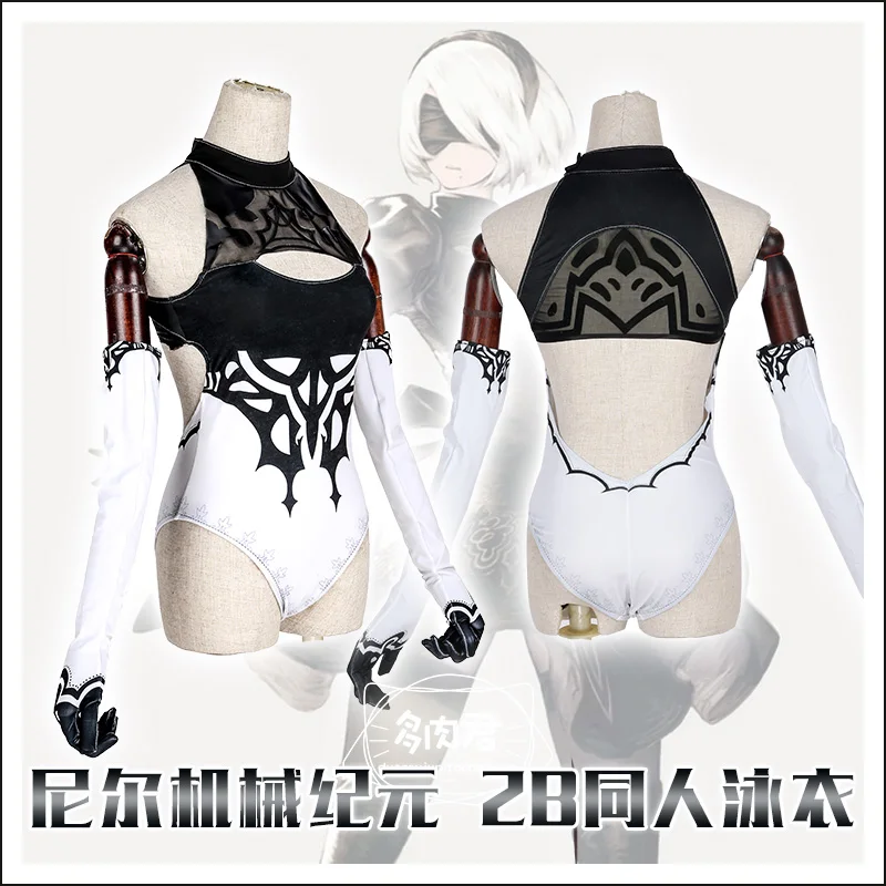 

[STOCK]2017HOT GAME NieR Automata figure 2B Fanart Swimsuit Sexy Lycra Swimwear New fashion cosplay costume free shipping