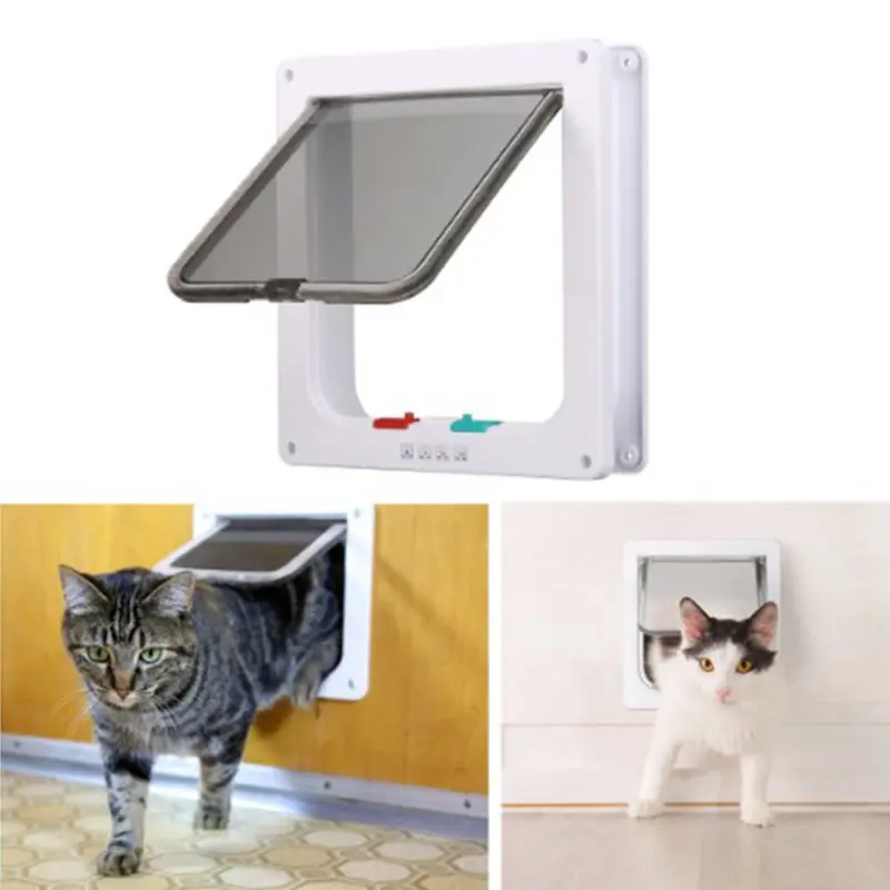 Cat Mate 4 Way Locking Large Cat Small Dog Flap White Catflap Pet Door 221 US