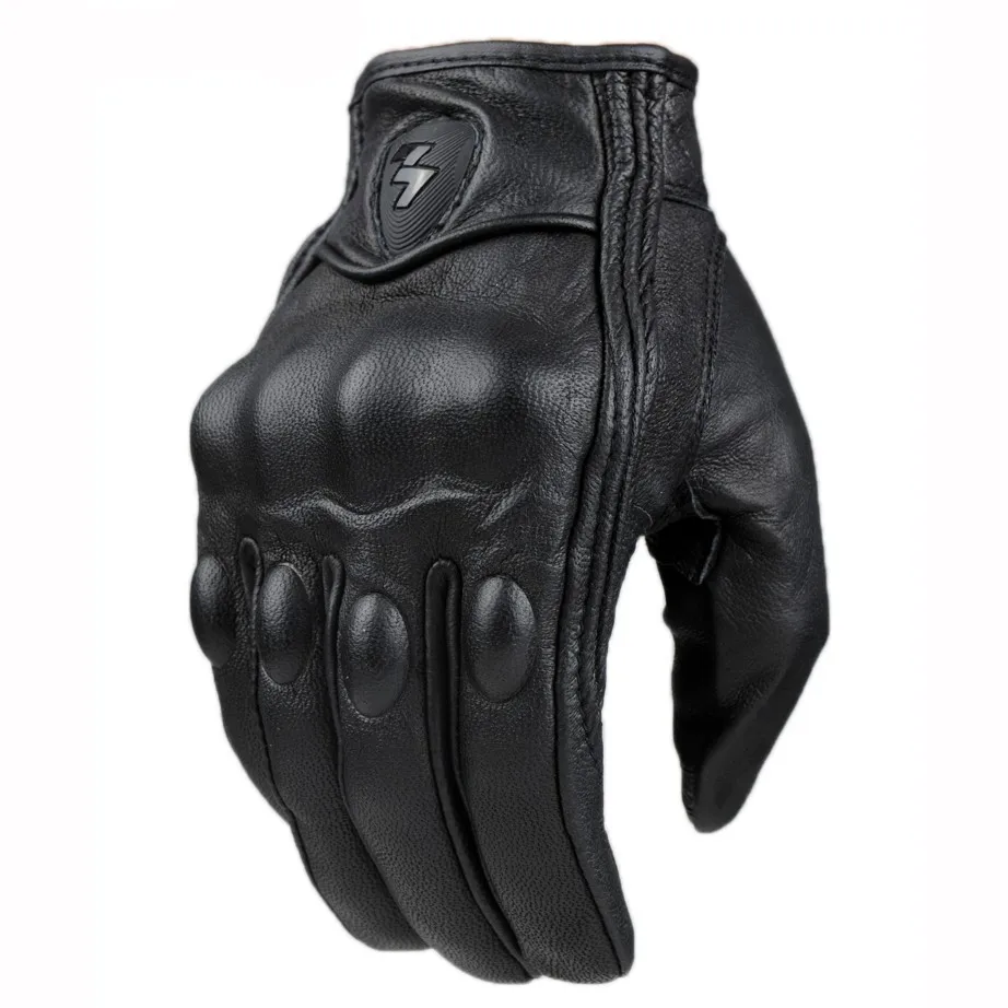 2018 Motorcycle Gloves Goatskin Leather Touch Screen Men Women Moto Gloves Motorcycle Protective Gears Motocross Glove Free ship