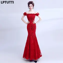 LPTUTTI аппликации вышивка новый для женщин Элегантный Дата Церемония вечернее платье для выпускного вечера Формальные торжественные