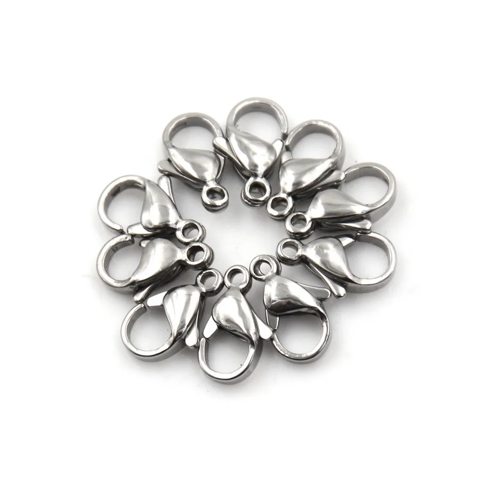 

10Pcs12mm x 7.5mm Stainless steel Lobster Clasp For DIY Jewelry Findings size Approx good quality hot sale new arrival