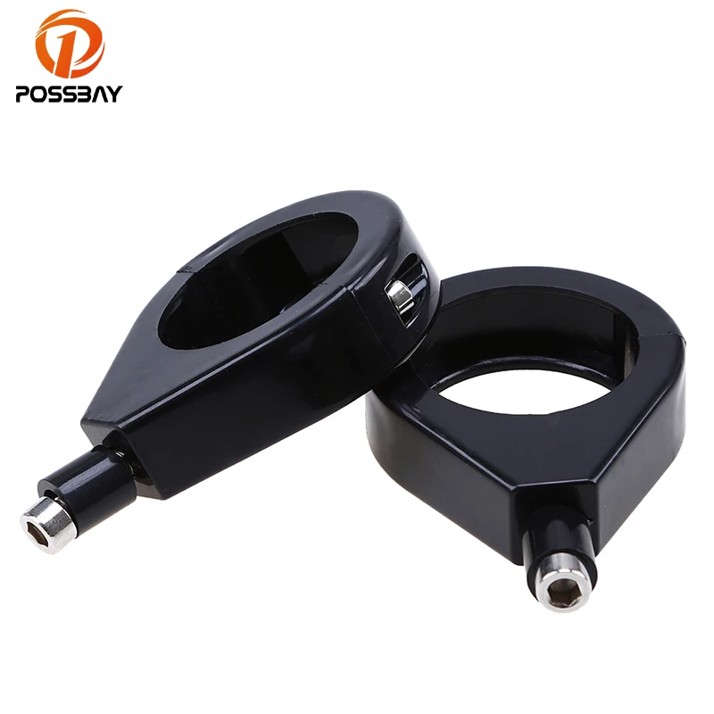 

POSSBAY 1Pair 39/41mm Motorcycle Fork Relocation Turn Signal Lights Indicator Fork Mount Bracket for Harley Davidson Cafe Racer