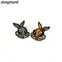 P1248 Dongmanli мультфильм животных серьги с кроликами модные ювелирные изделия Дети Симпатичные серьги-гвоздики для женщин аксессуары
