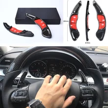Ди Accessoy для Volkswagen VW Golf 7 GTI MK7 R Scirocco 2016 рулевого колеса автомобиля расширение углеродного волокна подкладке весло Shifter