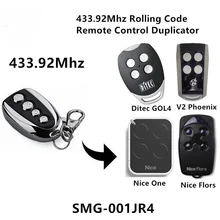 NICE flor-s  INTI ERA Nice-one  Ditec V2  duplicator 433.92 MHz Rolling Code Remote Replacement