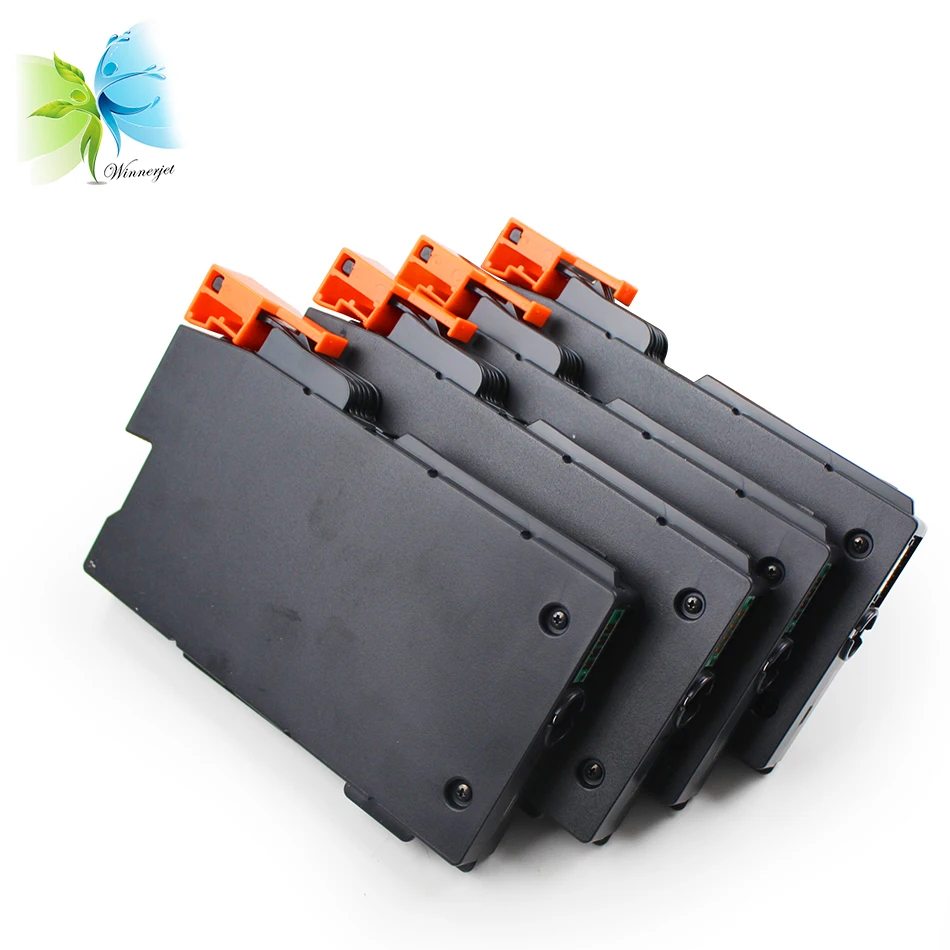 WINNERJET 4pc/lot BK C M Y Original Ink Cartridge+Maintenance tank For Ricoh MP CW2200SP