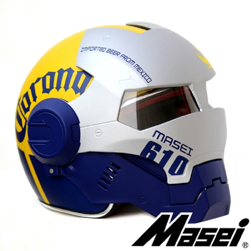 Шлем мотоциклетный MASEI 610 IRONMAN 14 цветов наполовину закрытый|ironman motorcycle helmet|face
