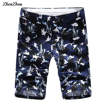 

Summer Men Print Shorts Fashion Design cargo shorts men Cotton Trousers Casual Beach men's shorts Brand short homme ete 29-40