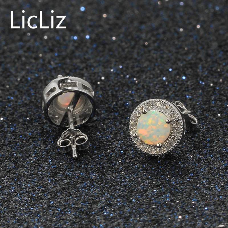 Женские серьги гвоздики с опалом 5 мм|stud earrings|post earringspost ear |
