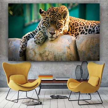 

RELIABLI ART Canvas Painting Leopard Posters And Prints Animal Poster Pictures Cuadros Wall Art For Living Room Decoration