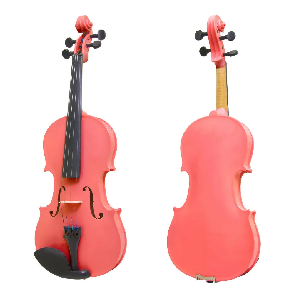 

ONE 4 string 4/4 Violin Electric Violin Acoustic Violin Maple wood Spruce wood Big jack pink color