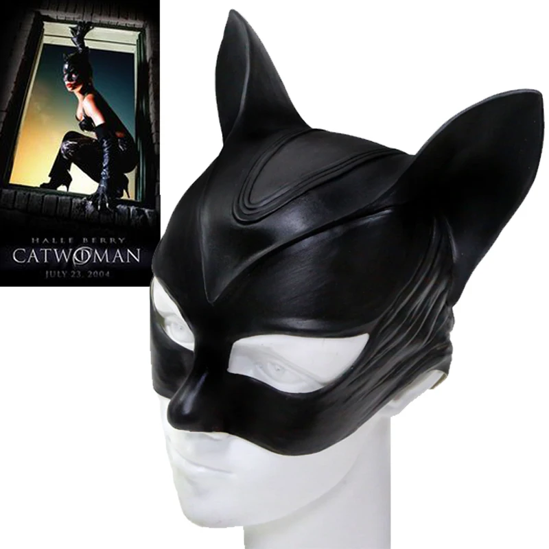 

Batman Catwoman Selina Kyle Latex Mask Cosplay Mask Props Latex Halloween Lady