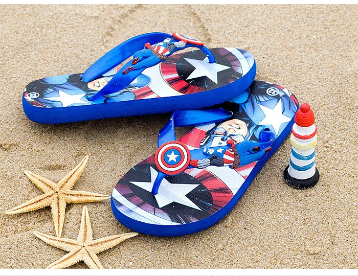 2017 cartoon children slippers Spider man boys slippers Captain America beach summer kids slippers indoor shoes home sandals  girls 530 (9)