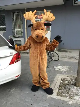 

Easter Reindeer Mascot Costume Cartoon Animal Deer Clothing Character Mascot Party Dress Event Christmas Free Shipping