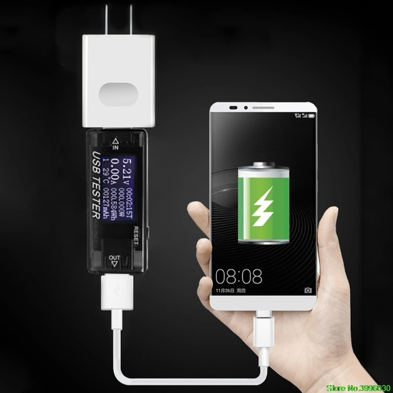 OOTDTY 8 in 1 LCD USB Current Voltage Detector Charger Capacity Tester Meter Power Bank OOTDTY 8 in 1 LCD USB Current Voltage Detector Charger Capacity Tester Meter Power Bank