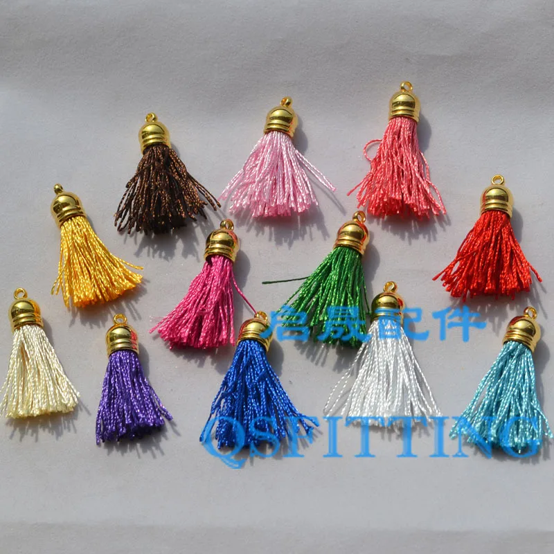 

20pcs/lot DIY Jewelry accessories,Car Decoration,4CM Gold plating Tassels,Chinese Knot Pendant,Mix Color