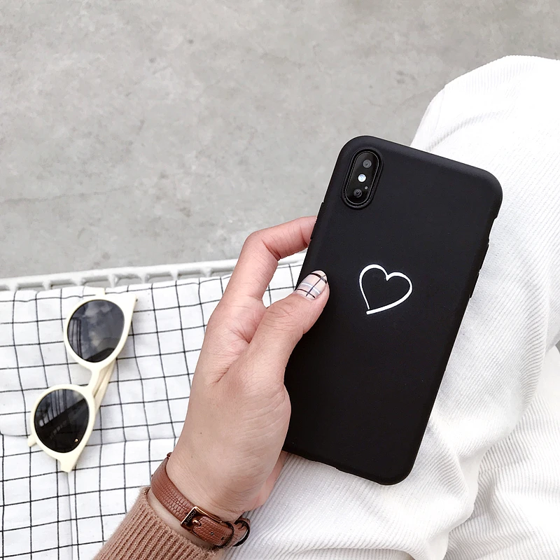 Cute Love Heart Cover For Samsung Galaxy Note 9 8 Phone Case For Samsung S10 S10E S9 S8 Plus S7 S6 Edge Soft Silicone Cases