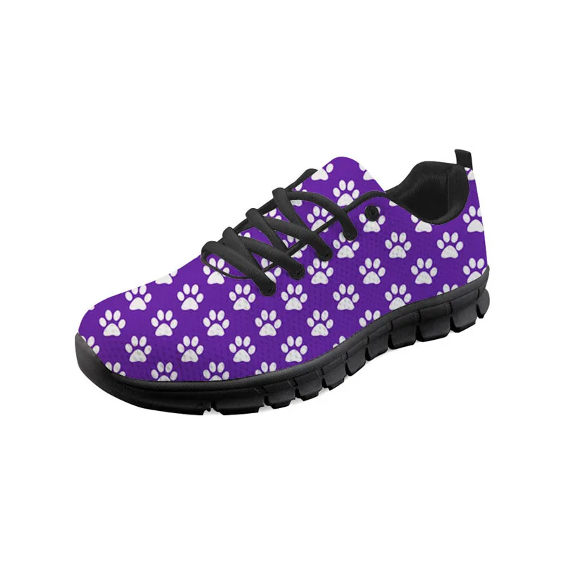 HYCOOL; женская обувь для бега с милым принтом собачьей лапы; Повседневные Удобные кроссовки; спортивная обувь с животным узором для девочек-подростков; обувь на плоской подошве - Цвет: Y3870BAQ