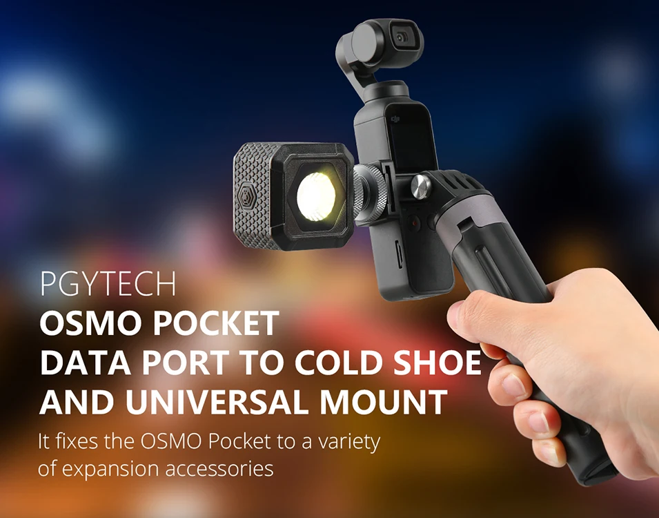 PGYTECH Адаптер для крепления холодного башмака для Dji Osmo Pocket Vlogging Mount Stand expline 1/4 винт для микрофона светодиодный видео светильник