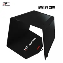 ALLPOWERS 18V 21W Outdoor Foldable Solar Panel Charger Power Bank External Battery Pack for Laptops Mobile Phones iphone