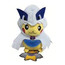 2017 Free Shipping 1Pcs/lot 8inch 20cm Pikachu Cosplay Plush Toy Smile Pikachu Cosplay Lugia Plush Stuffed Toys Doll With Tag