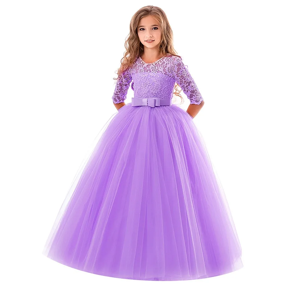 ARLONEET; летнее платье; кружевное платье принцессы для девочек; Длинные вечерние платья из тюля для девочек-подростков; элегантная детская одежда; платья для девочек