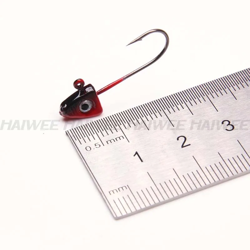 10pcs/lot 1.6g Jig Head Fishing Hooks Lure Barbed Hook Lead Hook Fishing Tackle Crankbaits Tackle fishing accessories 3D eyes