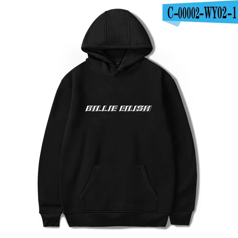 

Billie Eilish Hoodie Oversized Sweatshirts Print Printed Hoodies Men Black Billie Eilish Clothes Hip Hop Clothes Men Streetwear