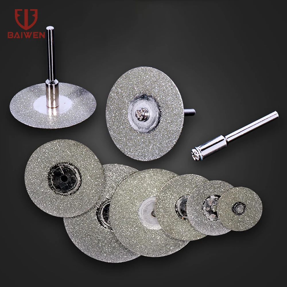 10 шт. 20-60 мм алмазные режущие диски шлифовальное колесо дисковая пила для Dremel сверла подходит роторный инструмент