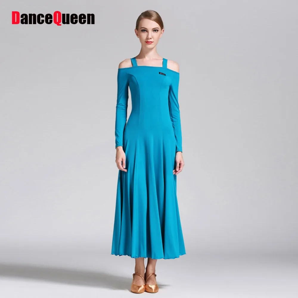 

New Ballroom Dance Dress For Women Strapless Long Sleeve Waltz/Tango-Dancing Standard Ballroom Dance Dresses For Sale DQ19063