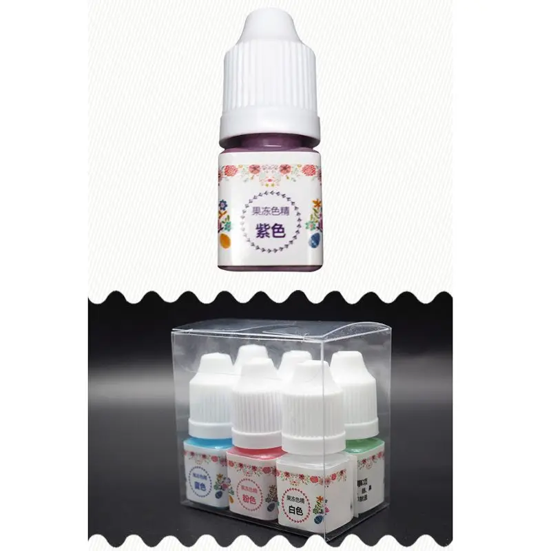 

6 Pcs/Set UV Glue Jelly Pigment Liquid Epoxy Resin DIY Handmade Crafts Jewelry Making Mixed Color High Concentration Translucent