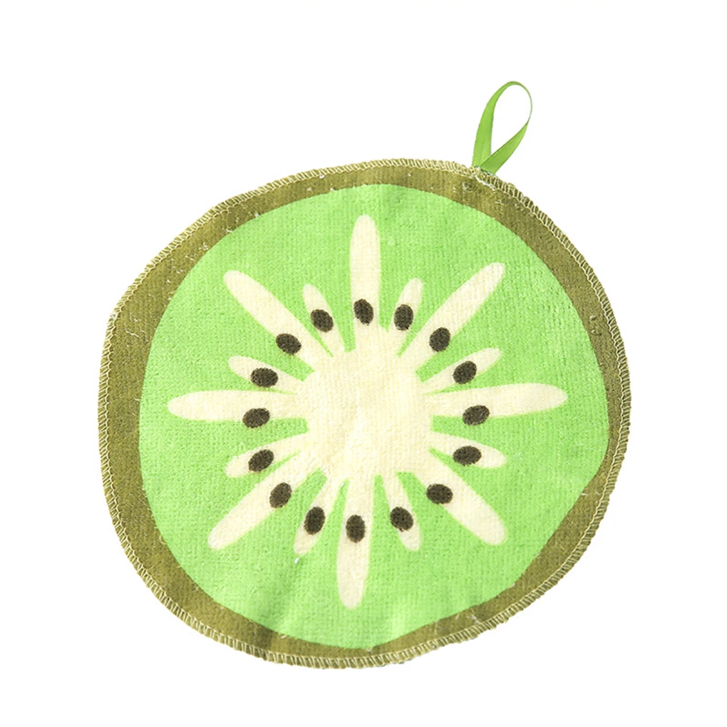 Baby Kids 20cm Round Cotton Hand Towel Kitchen Fruit Wipe Dishcloth Kitchen Hanging Towels Washcloths