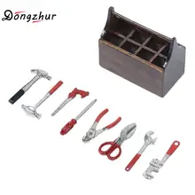 Dongzhur 1:12 аксессуары для кукольного домика мини-набор инструментов ручной работы DIY кукольный домик мини-модель мебели 8 шт. Набор инструментов