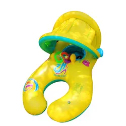 Детский бассейн надувной безопасности поплавок шеи кольцо под тенью мать ребенок плавательный надувные кольца поплавок сиденье