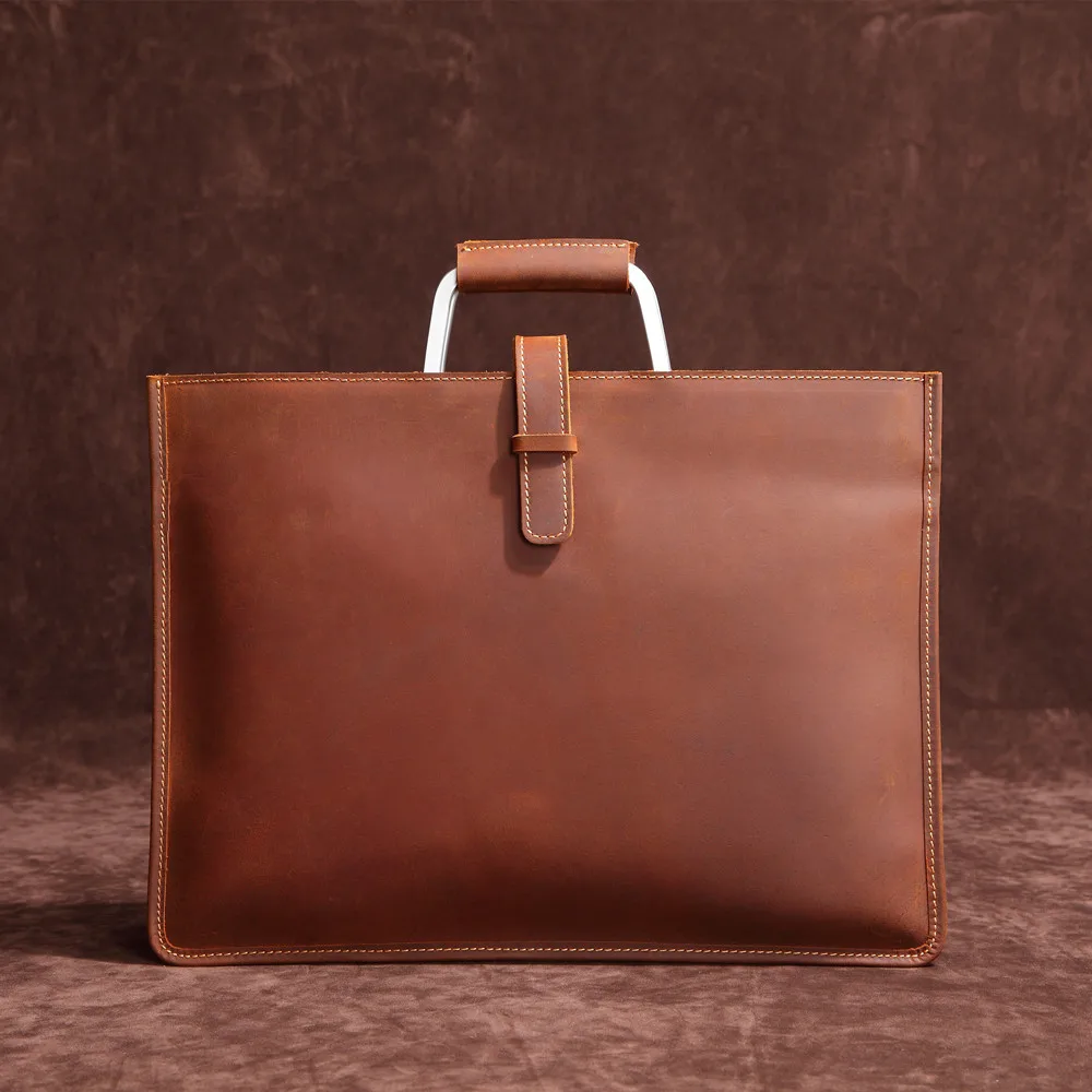 leather document briefcase