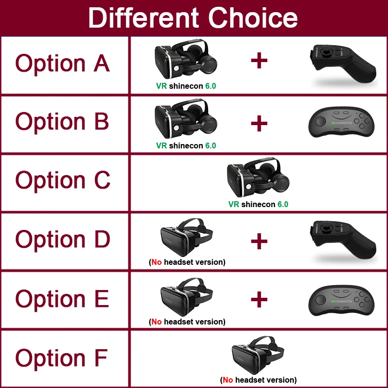 Shinecon 6 0 VR Очки виртуальной реальности 3D очки google cardboard гарнитура коробка для 4 3