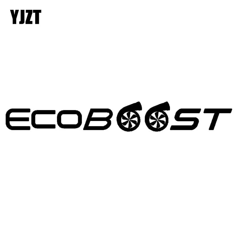 YJZT 17,8 см* 2,3 см ECOBOOST забавная виниловая наклейка Turbo Boost наклейки для автомобиля Черный Серебряный C10-00924