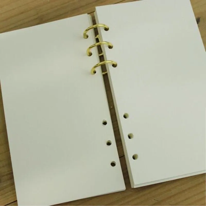 

1 pair Loose leaf Spiral Notebook Stainless Steel Clip 3 Holes Ring Binder DIY Fill Paper Notebook Folder School Supplies