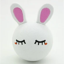 Pink Ears White Shy Pretty Rabbit Bunny Girl Cute Adorable Cartoon Doll Antenna Ball Aerial Topper Decoration Car Roof Ornament