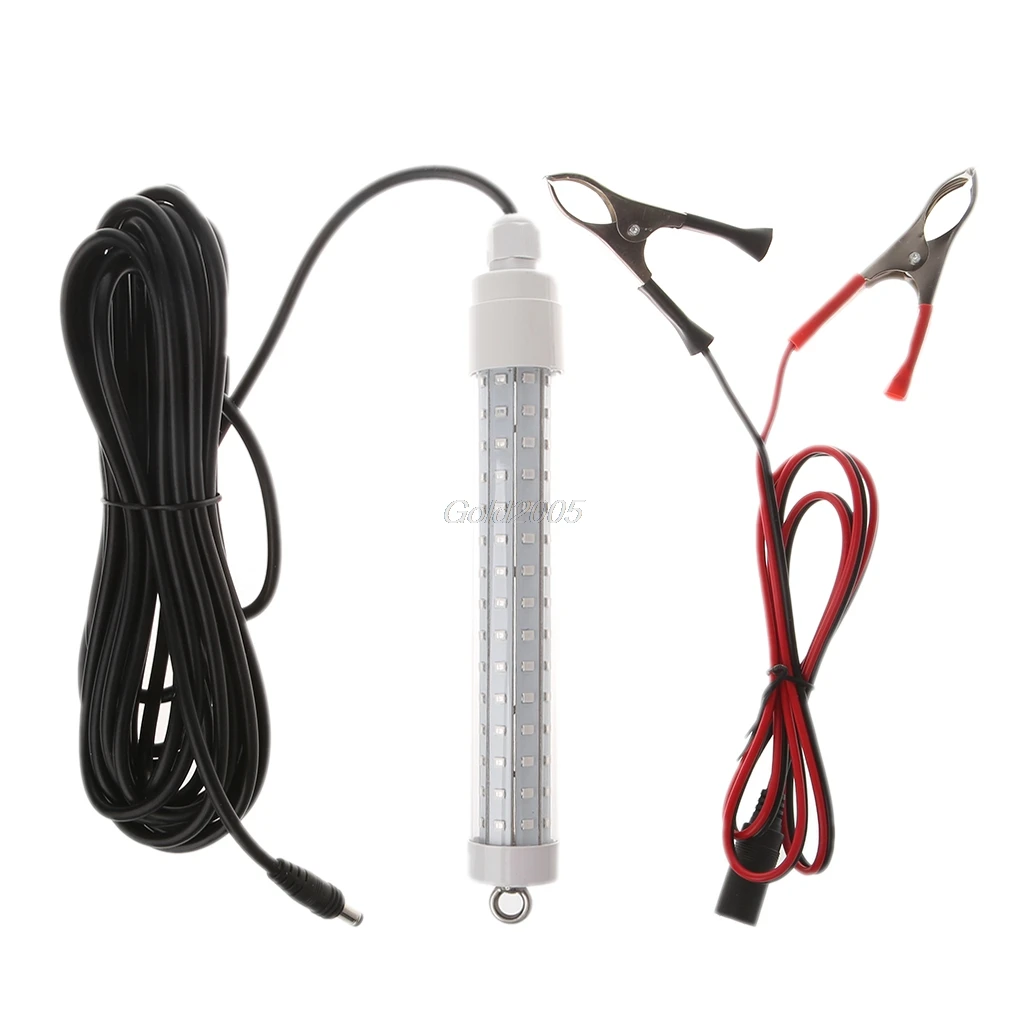 12V LED Submersible Underwater Night Fishing Light Finder Lamp Cord Flash