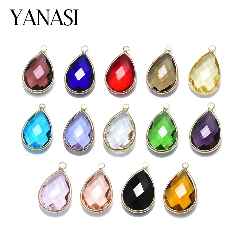 YANASI 13*8 мм Ctystal Подвески капелька для изготовления украшений вручную DIY Женское