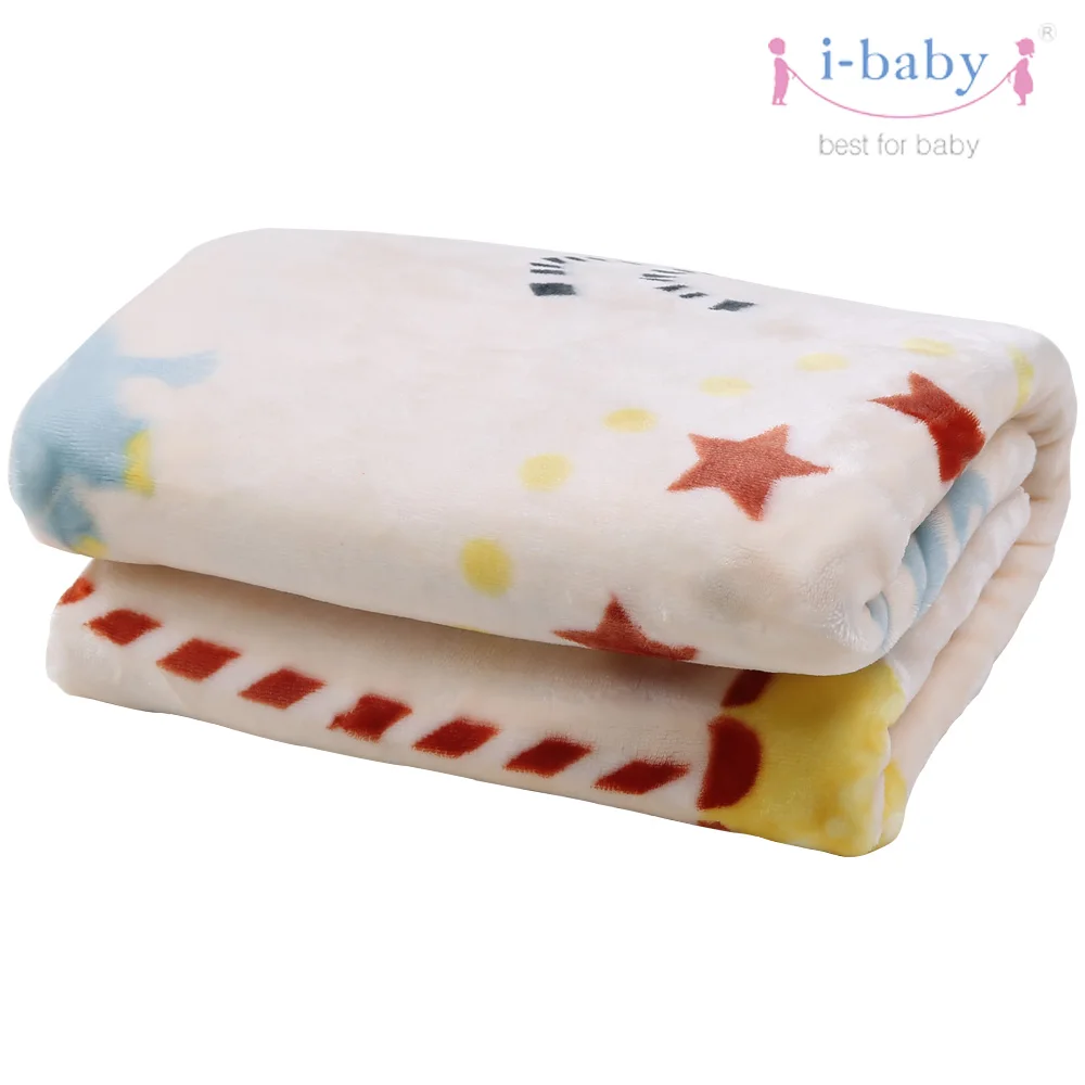 I-baby Премиум детское одеяло толстые мешки для новорожденных пеленание двойными бортами печатные мягкие фланелевые одеяла для детей Для мальчиков и девочек