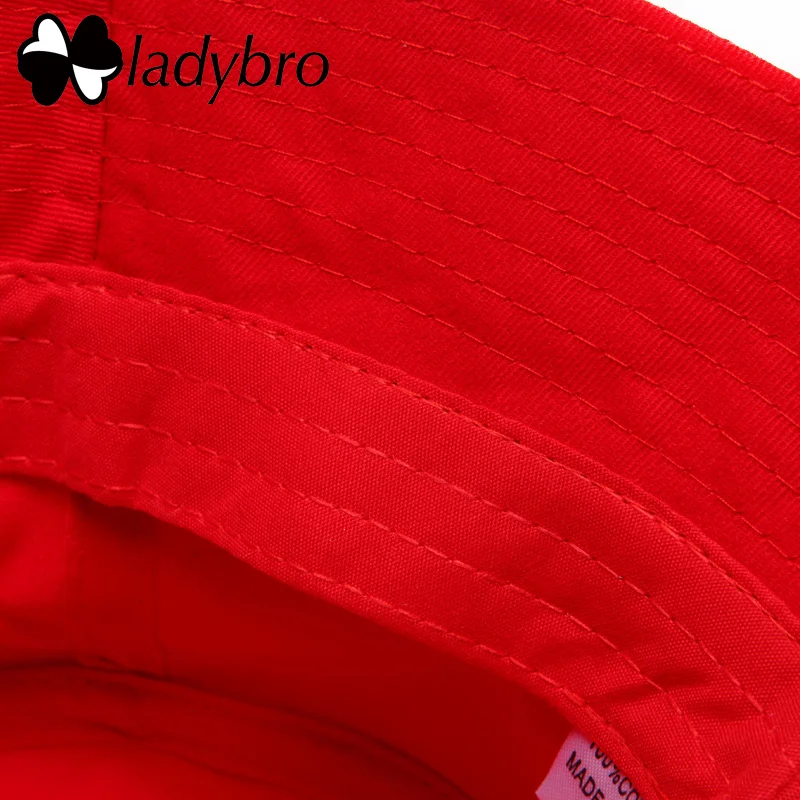 Ladybro весна лето женская шляпа унисекс плоская хлопковая Панама для мужчин женщин шляпа для путешествия Женская Мужская шляпа рыбака черная