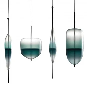 

Modern Fashion Light blue/clear Glass Creative Lake Pendant Lamp for Living Room Dining Room Bed Coffee Room AC90-265v A310
