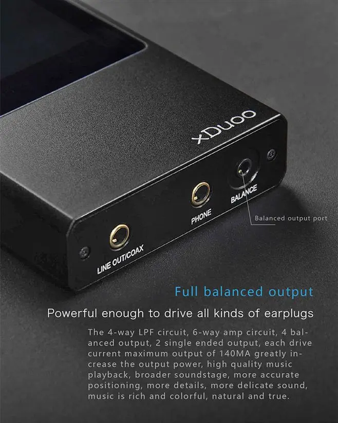 Xduoo X20 DSD256 Hifi портативный Bluetooth 4,0 USB DAC без потерь Музыкальный плеер родная DSD256 PCM384kHz/32 бит баланс