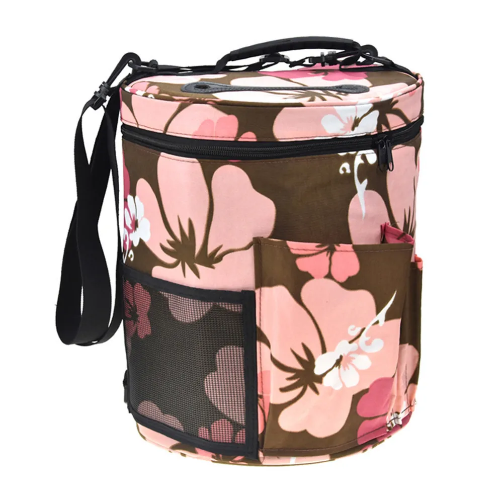 Цилиндрическая шерстяная пряжа, сумка для хранения, переносная домашняя, для вязания крючков, нить, пряжа, сумка для хранения, сделай сам, набор для шитья, сумки - Цвет: C