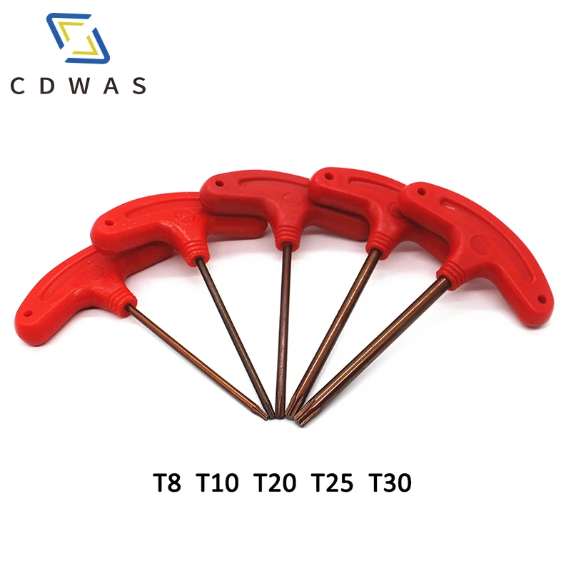 T8 T10 T20 T25 T30 T тип винта Torx ключ флаг гаечный коробка торцевые ключи красного цвета