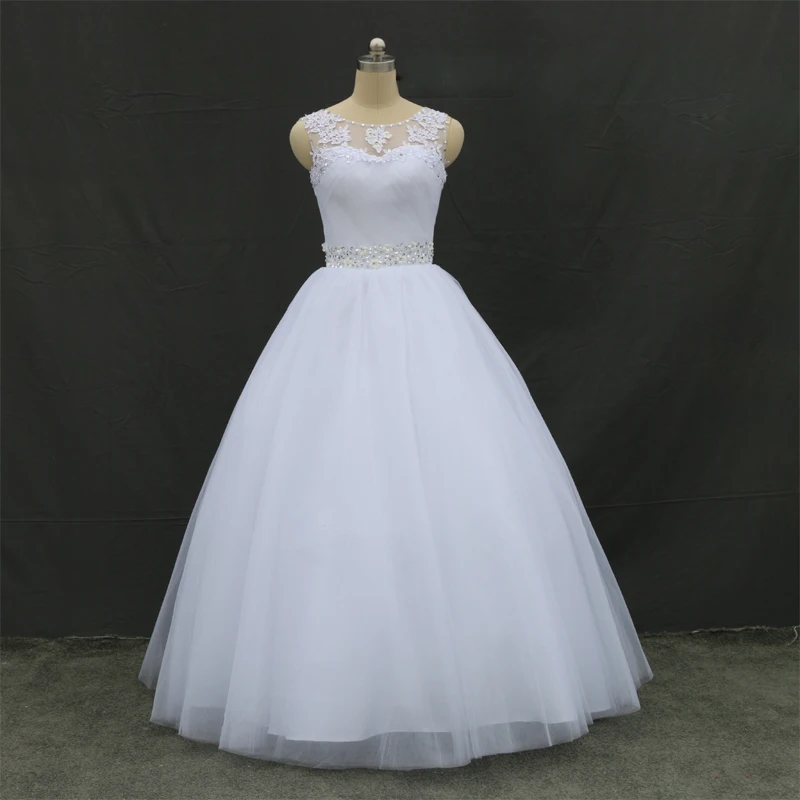 

Fansmile Double Shoulder Vestidos de Noivas Ball Gown Wedding Dress 2019 White Princess Plus Size Bridal Wedding Gowns FSM-015F